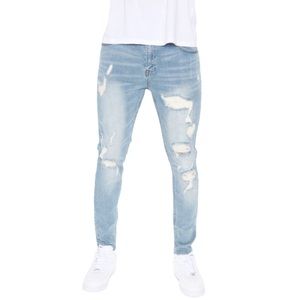 Break Bad Habits Medium Wash Distressed Skinny Jeans